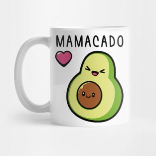 Womens Mamacado Pregnancy Mother Cute Avocado Fruit Pregnant Mom Mug